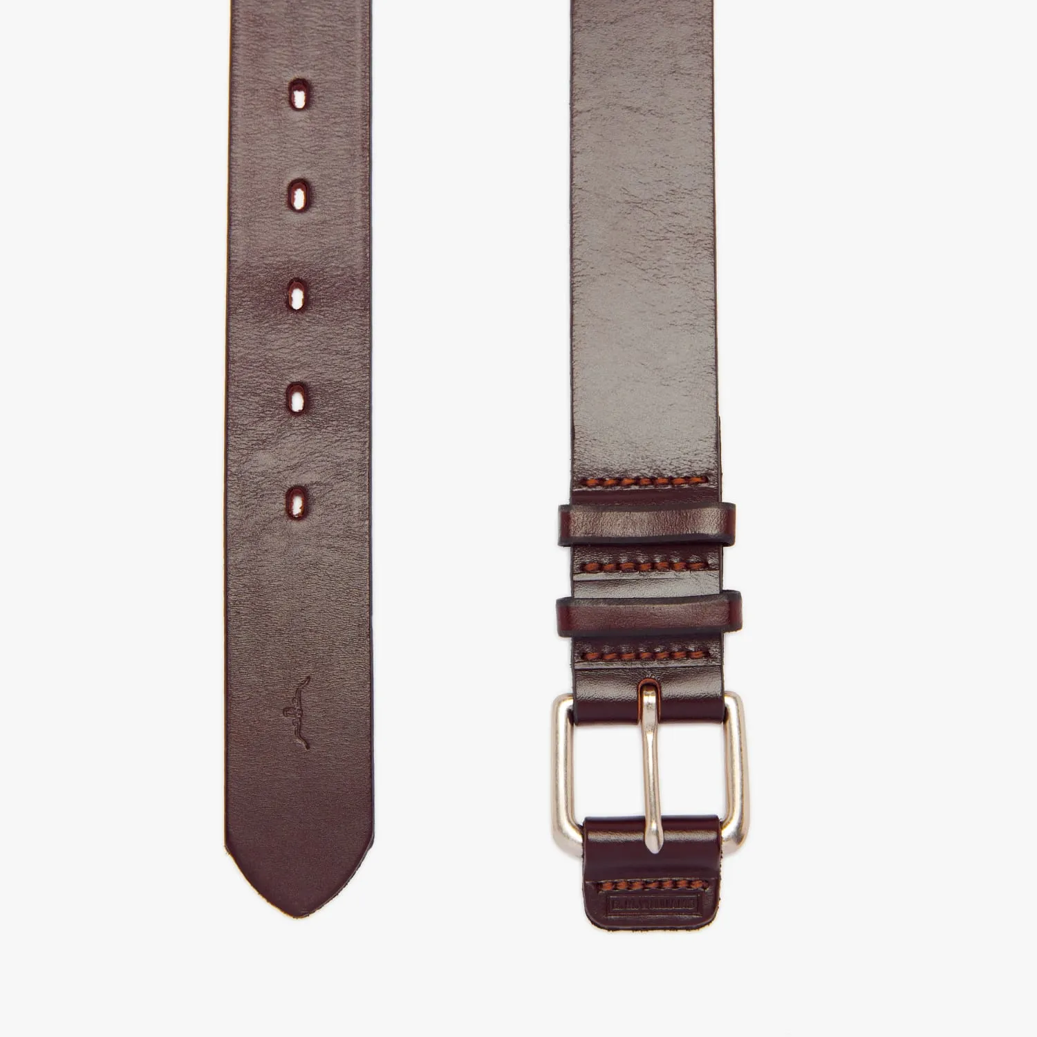 1 1/2" Covered Buckle Belt - Chestnut