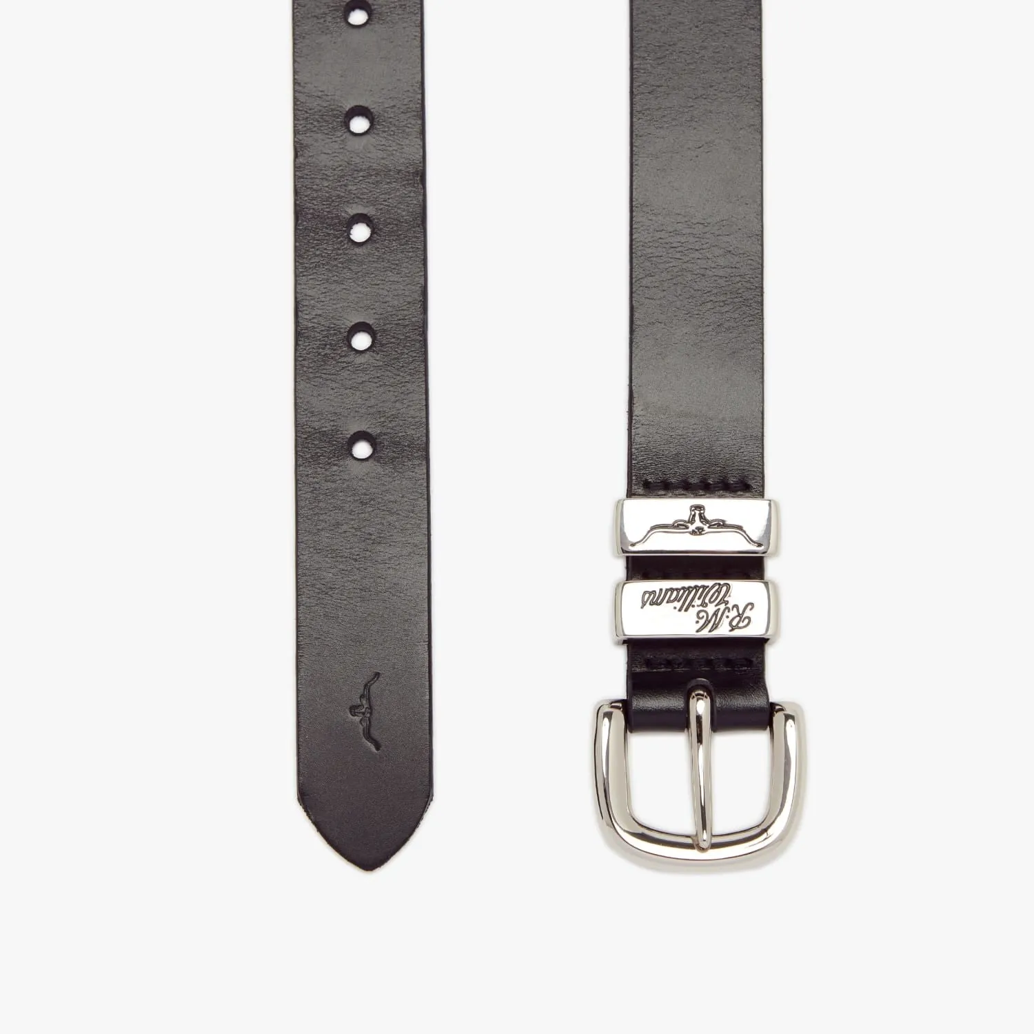 1 1/4" 3 Piece Solid Hide Belt - Black