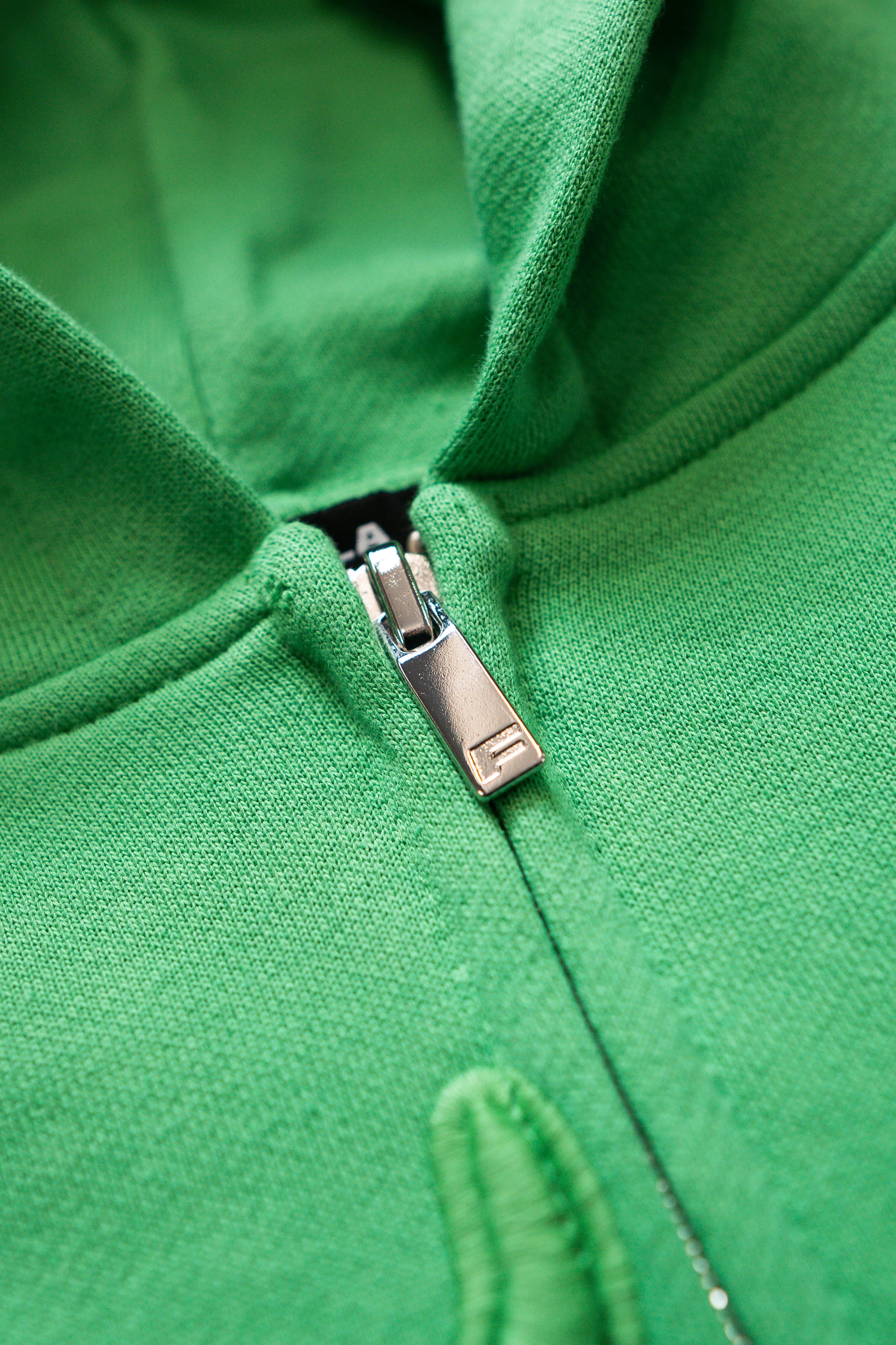 3D COLLEGE EMBROIDERY APPLE GREEN FRONTZIP