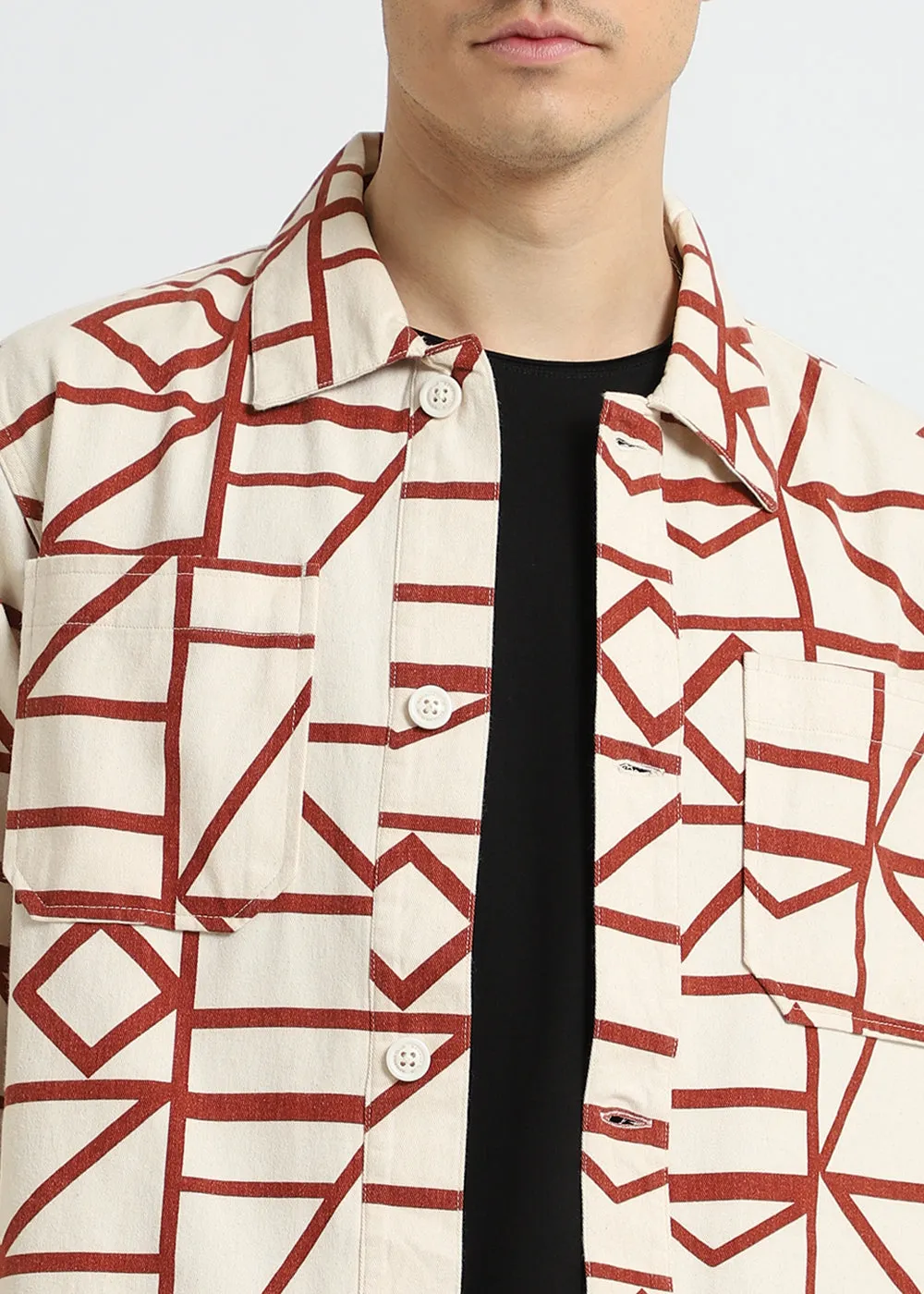 Abstract Print Summer Jacket