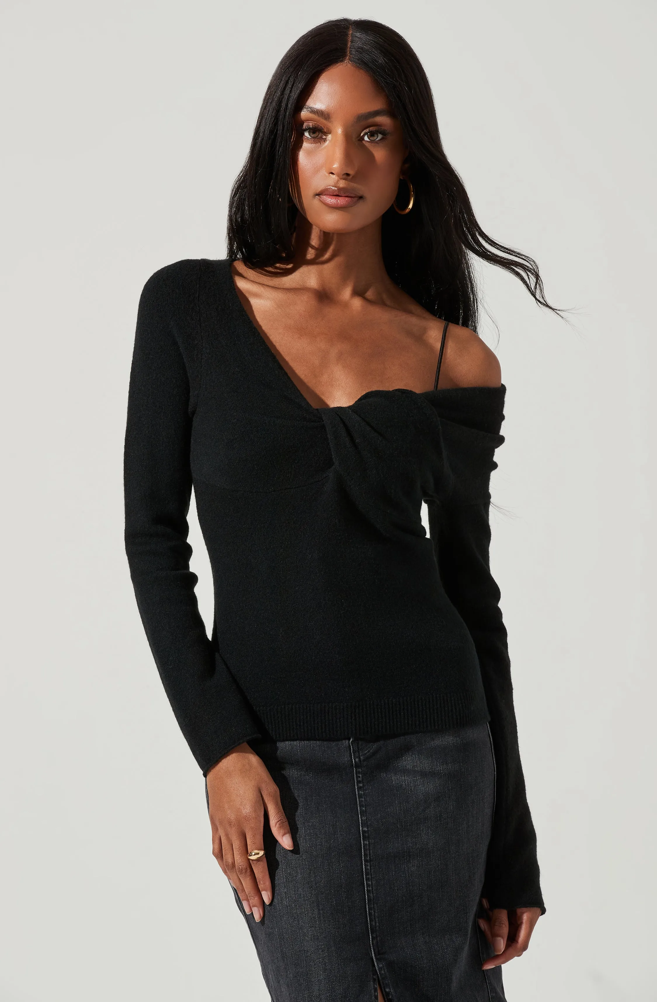 Addison Twist Front Sweater