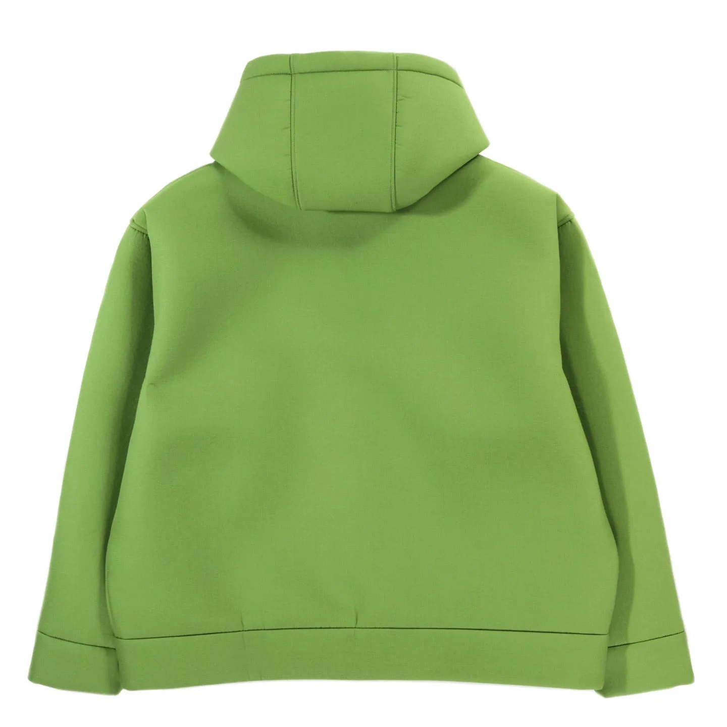 AURALEE SPONGE TROPICAL WOOL ZIP HOODED BLOUSON GREEN