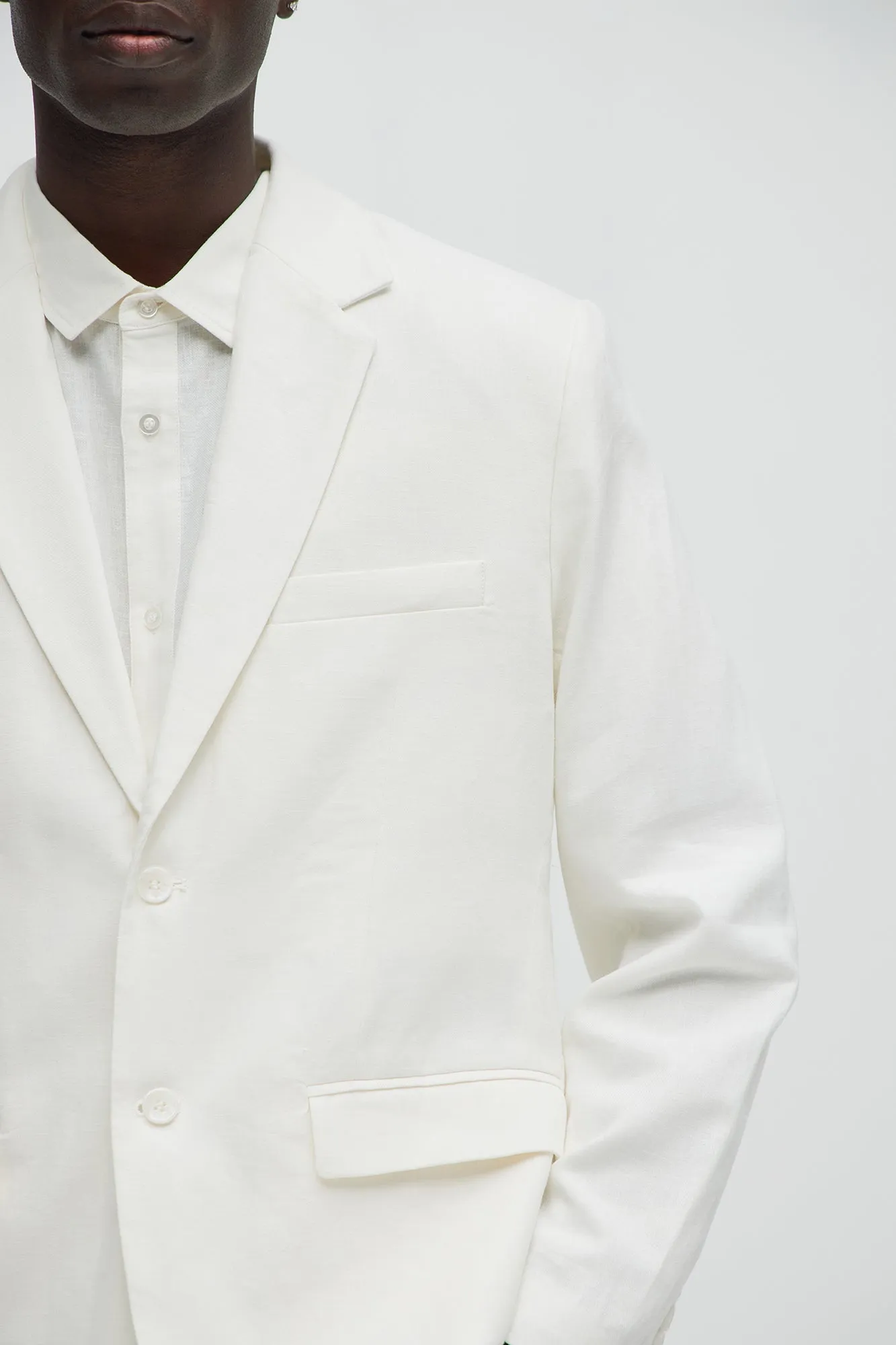 Bahamas Linen Suit Jacket - White