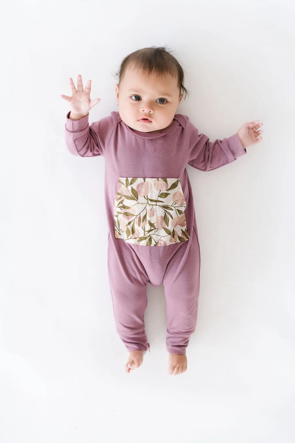 Bamboo Zipper Romper in Orchard