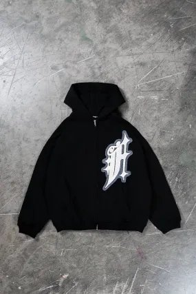 BIG F BLACK FRONTZIP