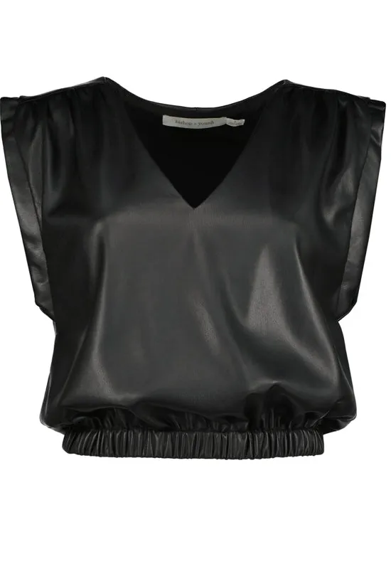 Bishop & Young - Simone Vegan Leather Top Black