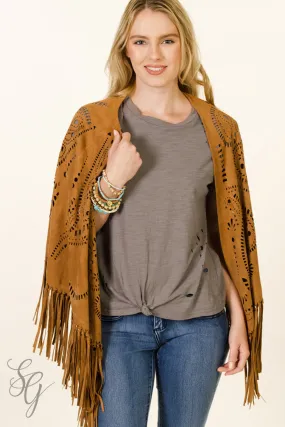 Bohemian Style Fringed Wrap