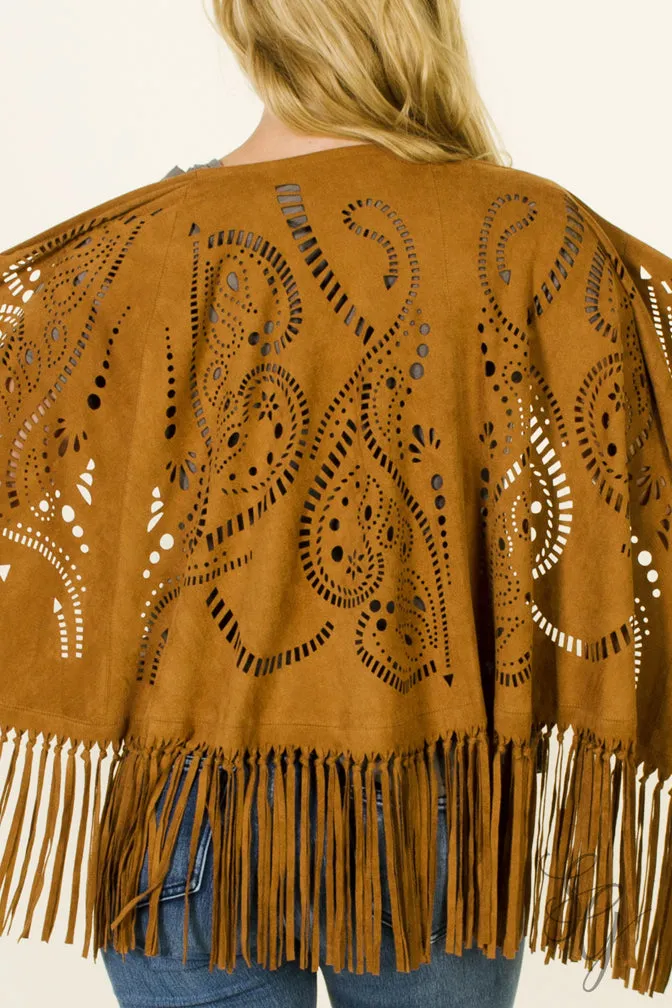 Bohemian Style Fringed Wrap