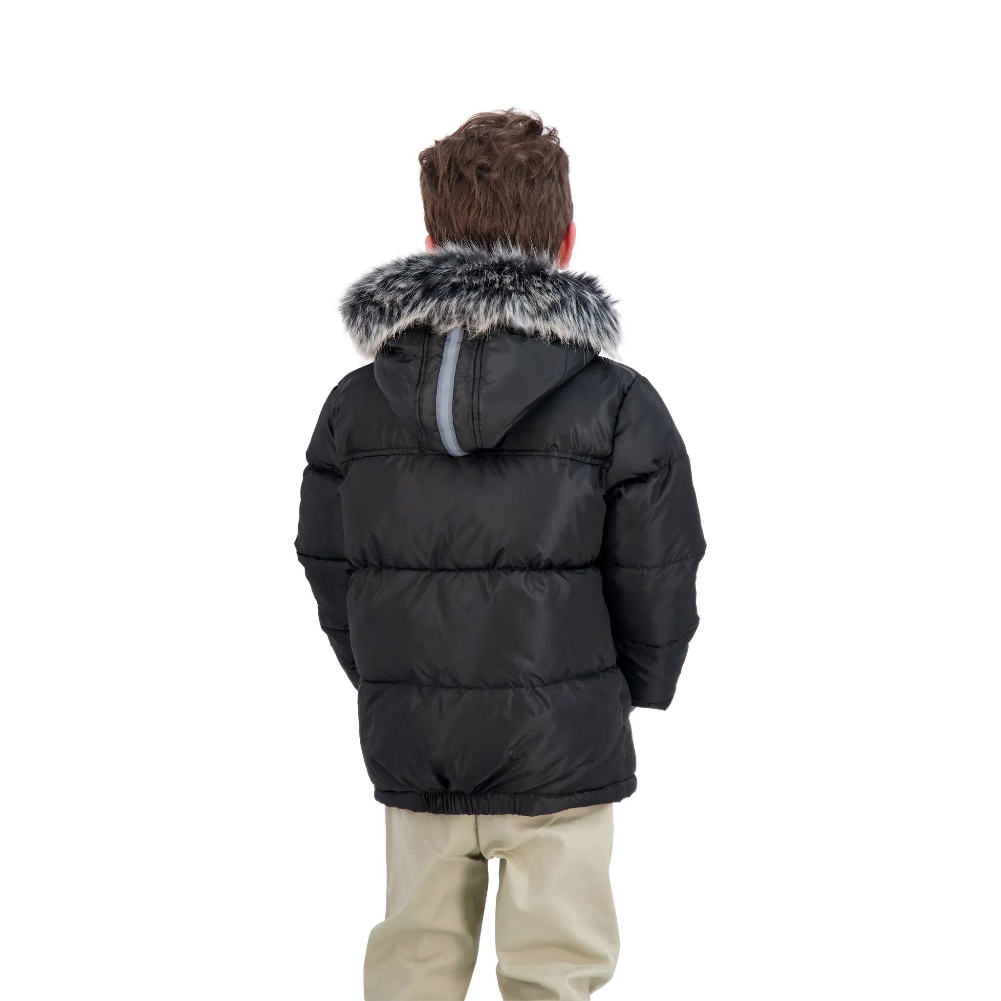 Boys Nordic Coat with Detachable Faux Hood