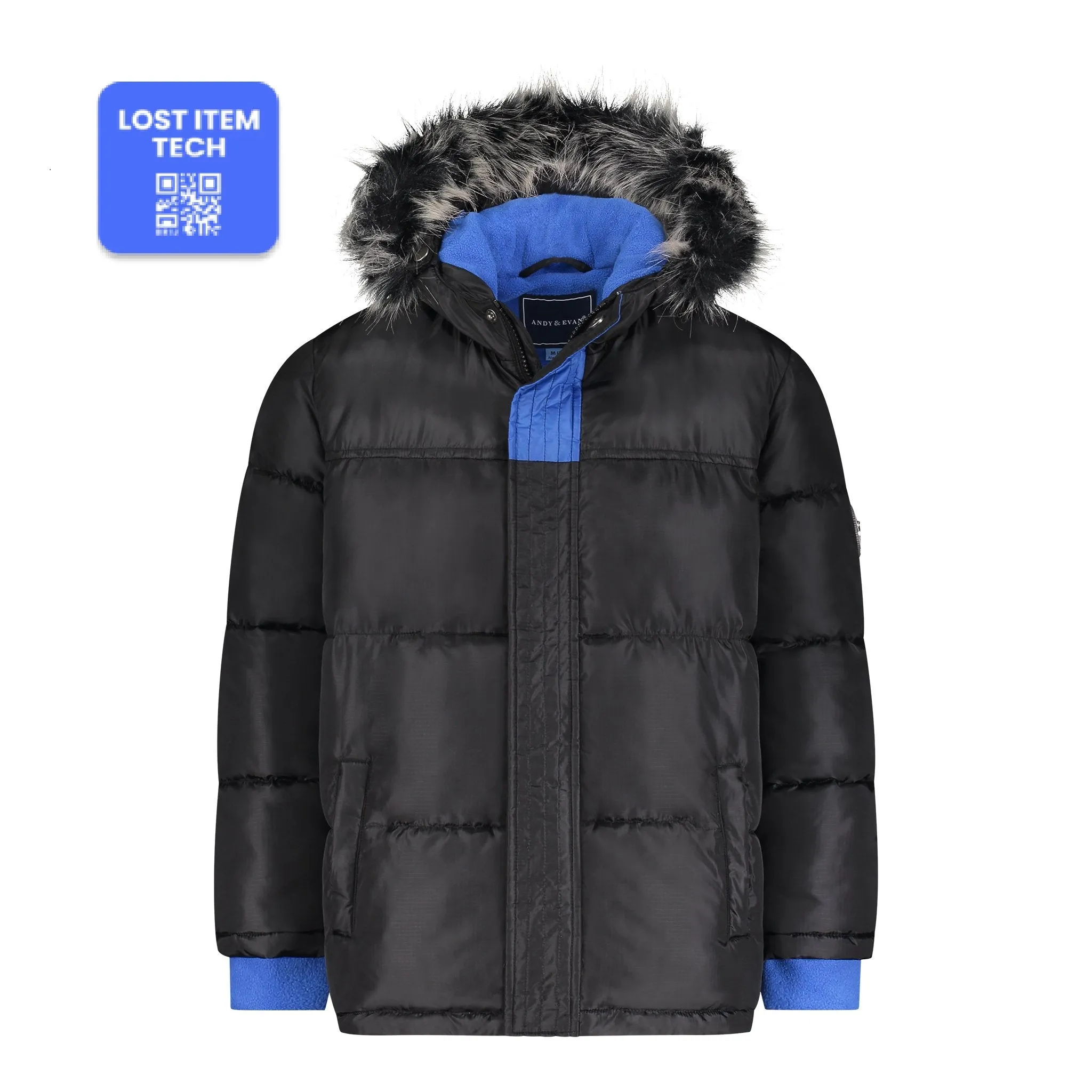 Boys Nordic Coat with Detachable Faux Hood