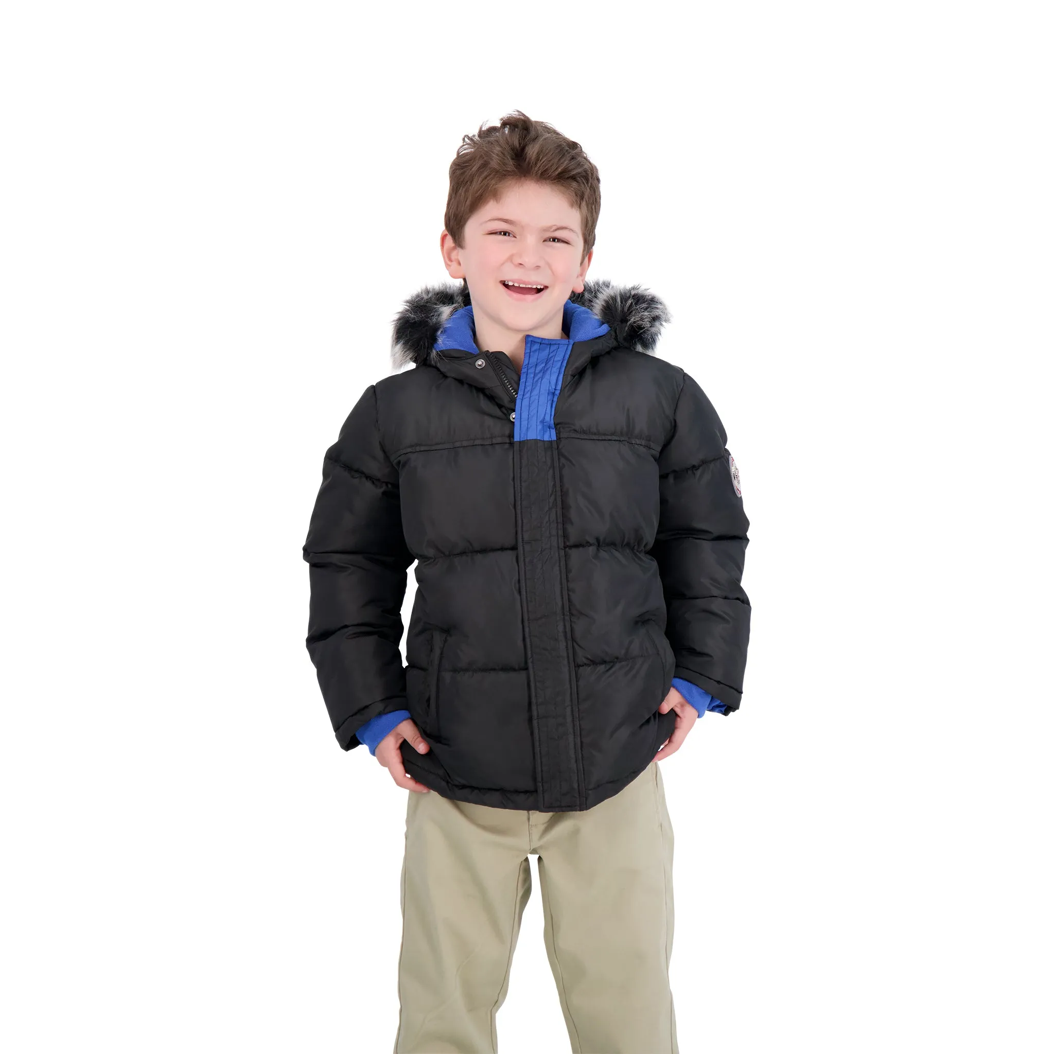 Boys Nordic Coat with Detachable Faux Hood