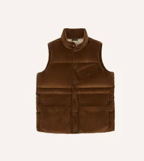 Brown Corduroy Down Vest