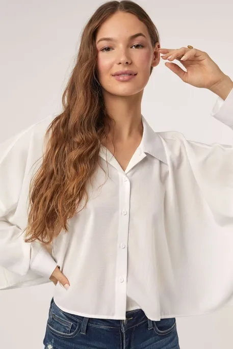 Button Down Boxy Top