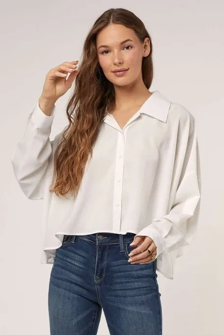 Button Down Boxy Top