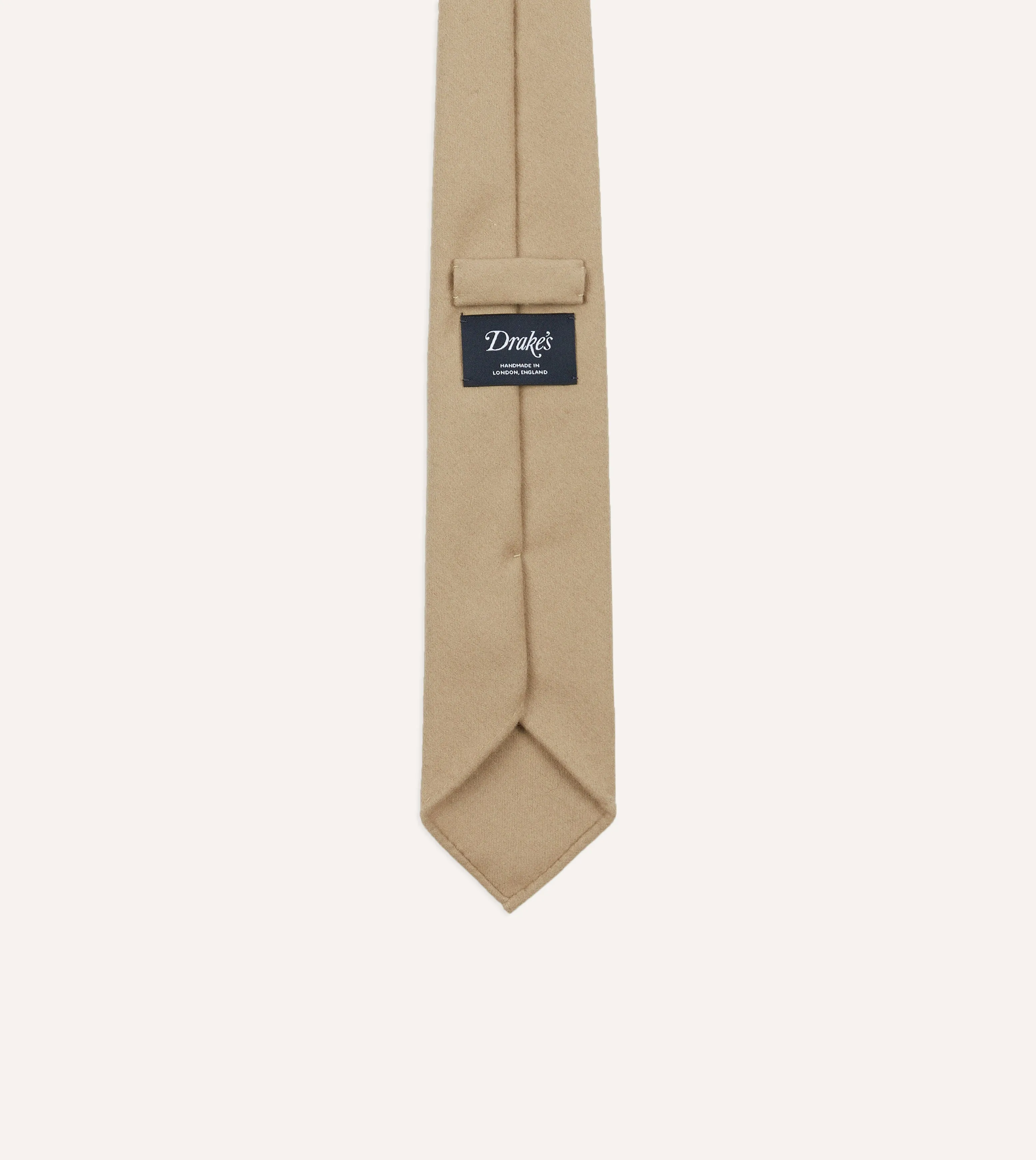 Camel Super Fine Merino Wool Self Tipped Tie