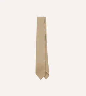 Camel Super Fine Merino Wool Self Tipped Tie