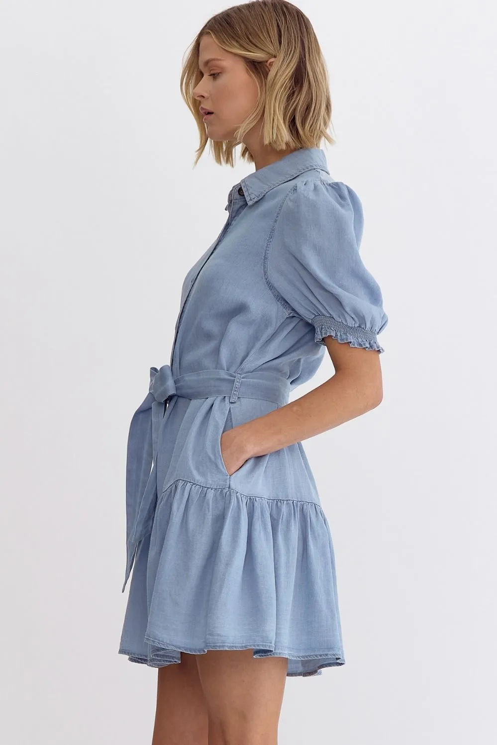 Chambray Button Down Dress