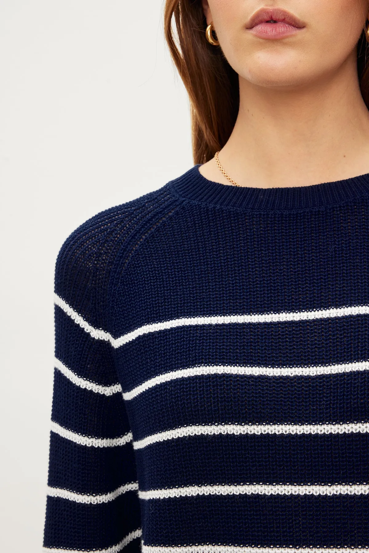 CHAYSE STRIPED CREW NECK SWEATER