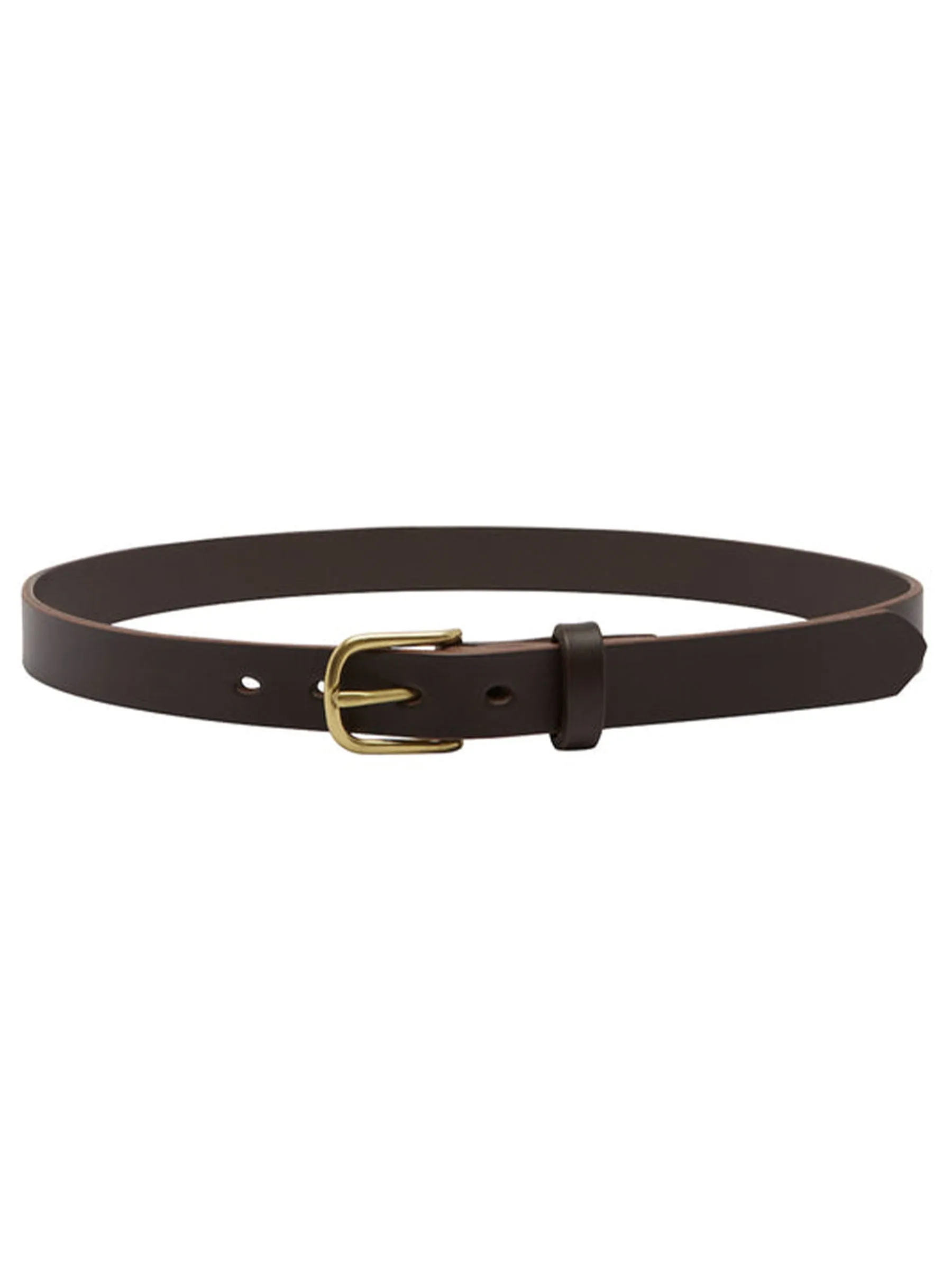 Classic Leather Belt - Brown and Brass