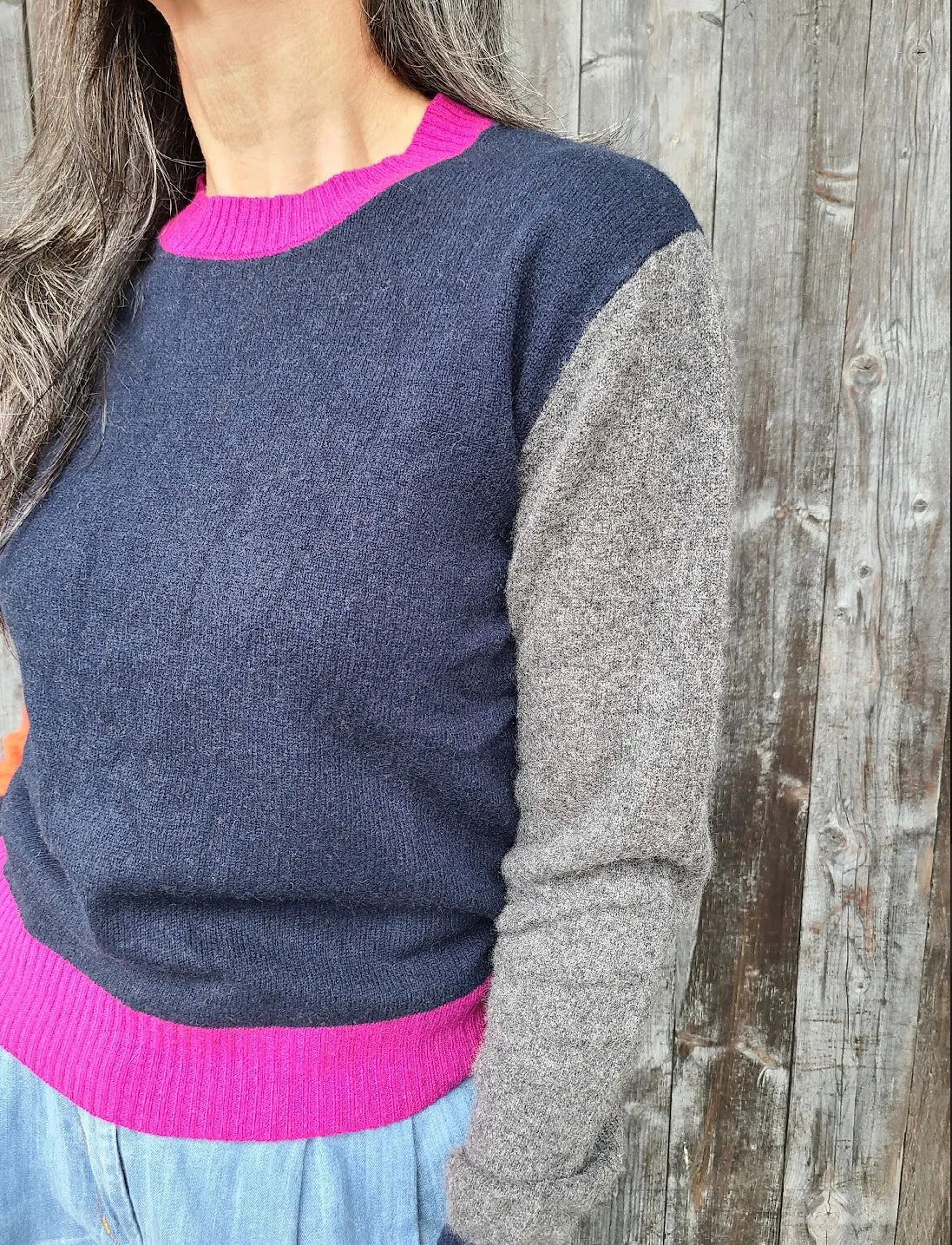 Colourblock Crew Sweater