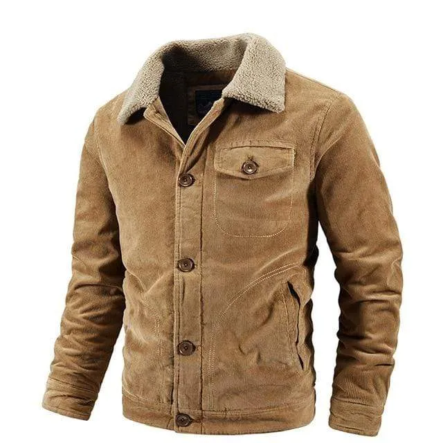 Corduroy Sherpa Button Up Jacket