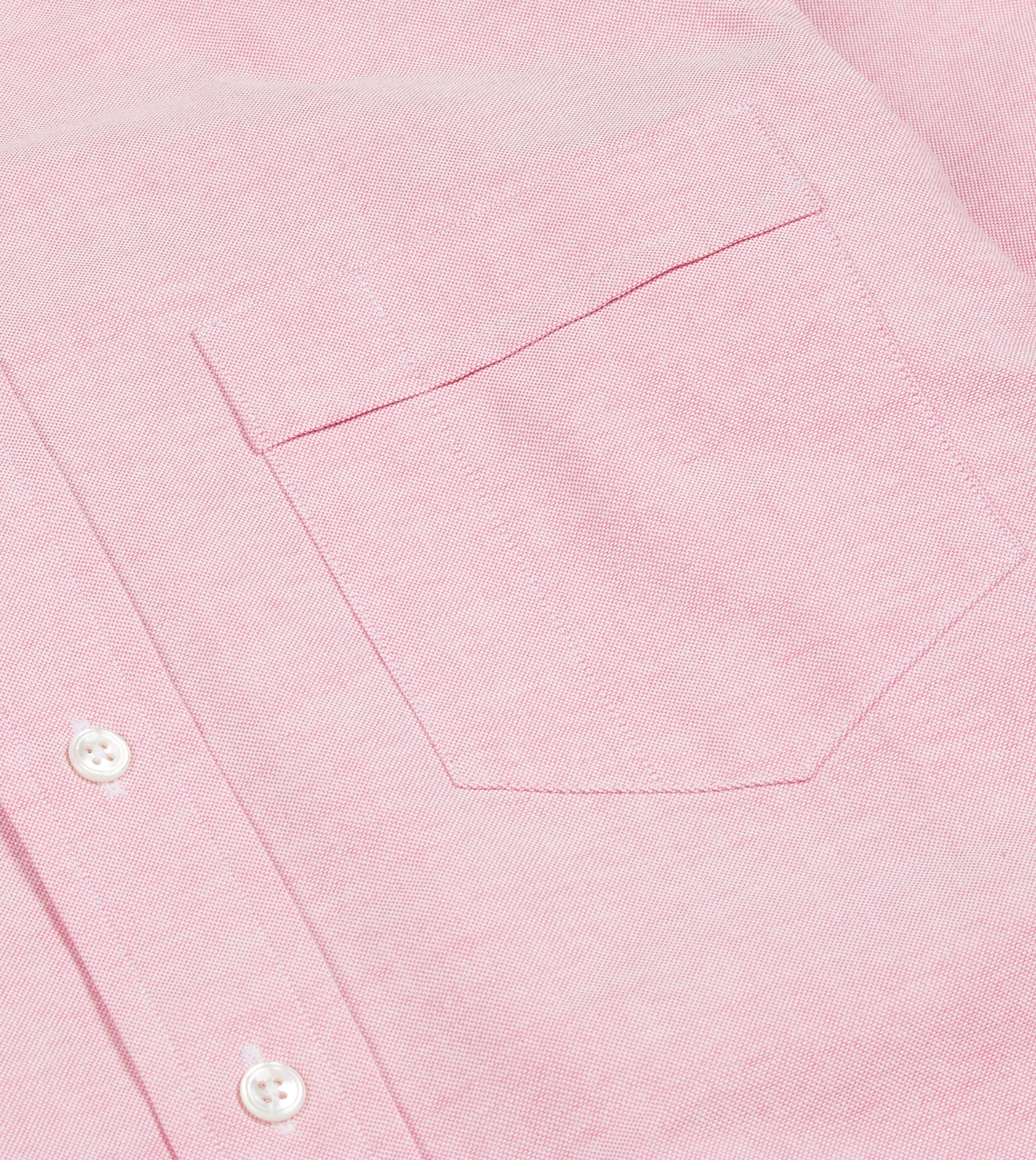 Dark Pink Cotton Oxford Cloth Button-Down Shirt