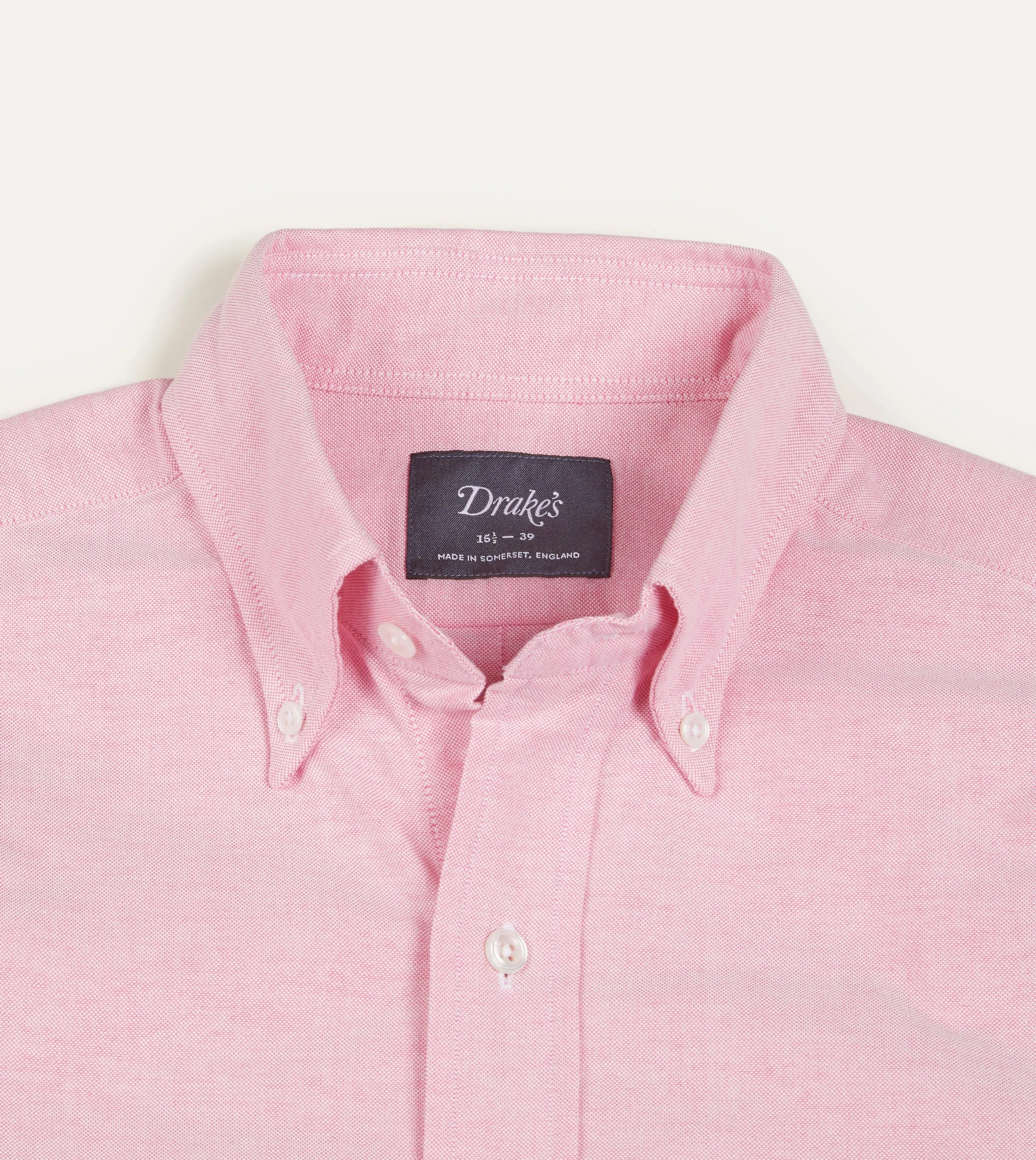 Dark Pink Cotton Oxford Cloth Button-Down Shirt