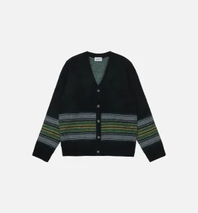 Dillon Stripe Cardigan Mens Sweater - Black