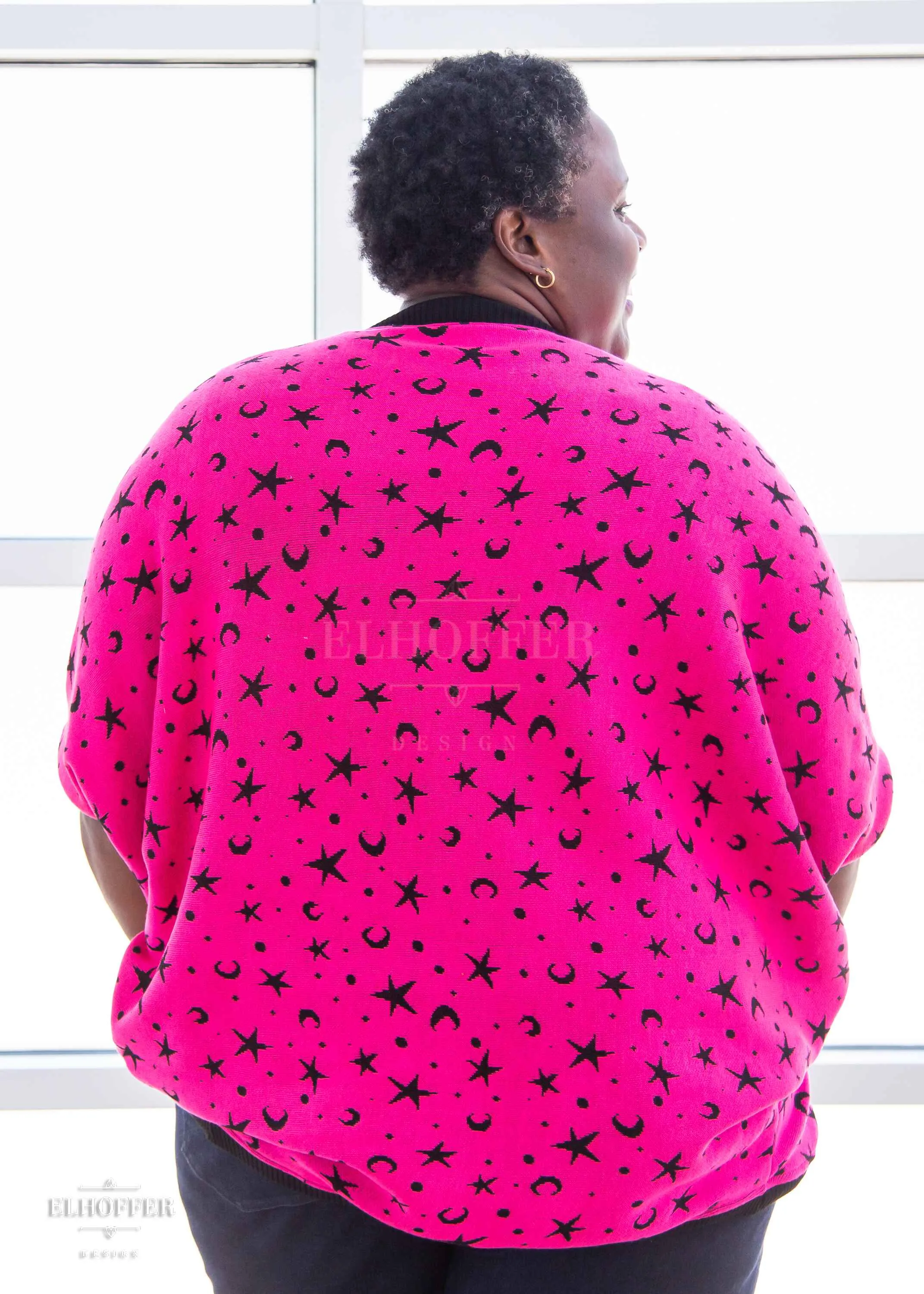 Essential Starry Witch Dolman - Pink w/ Black