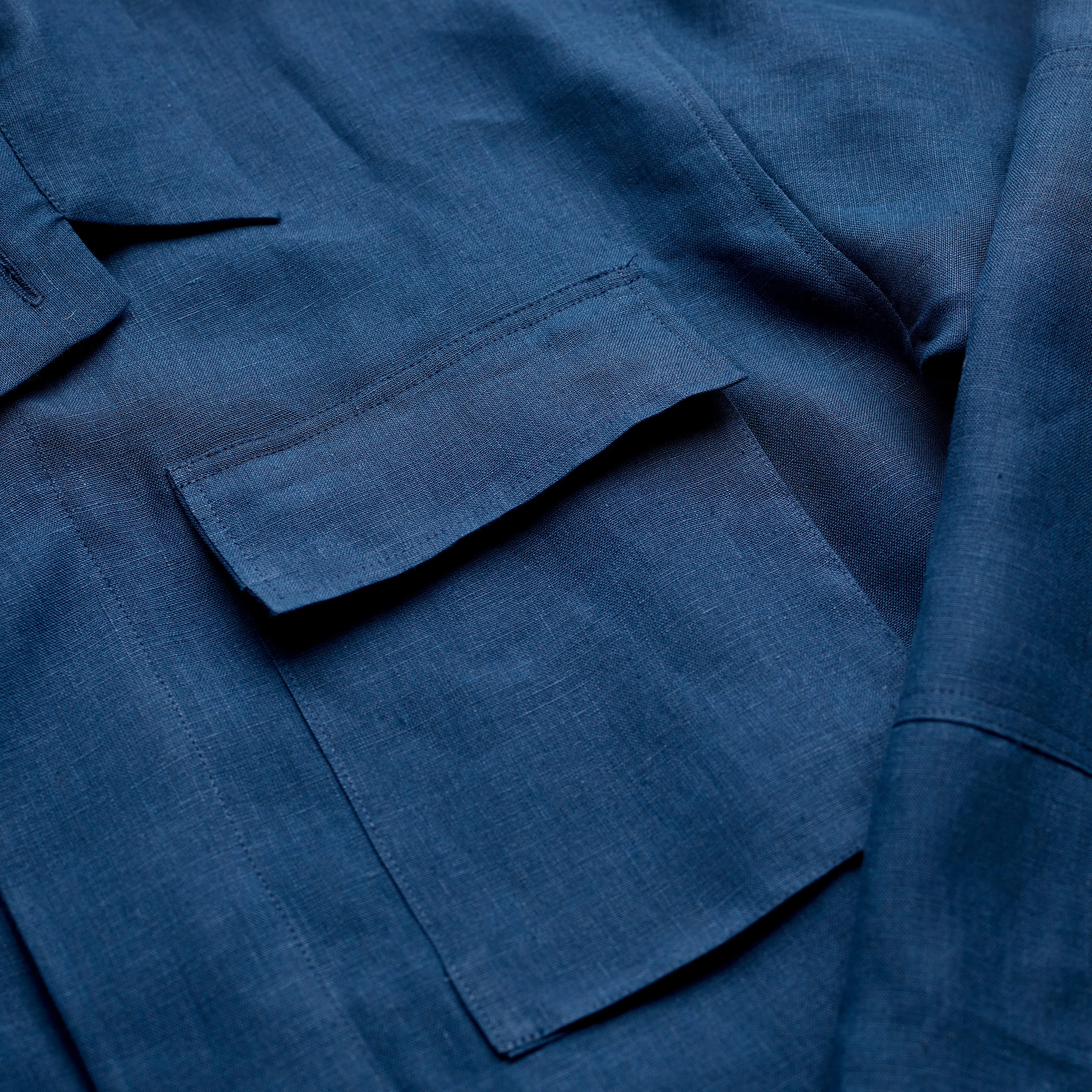 FK001-Fox Linen Blue Jacket