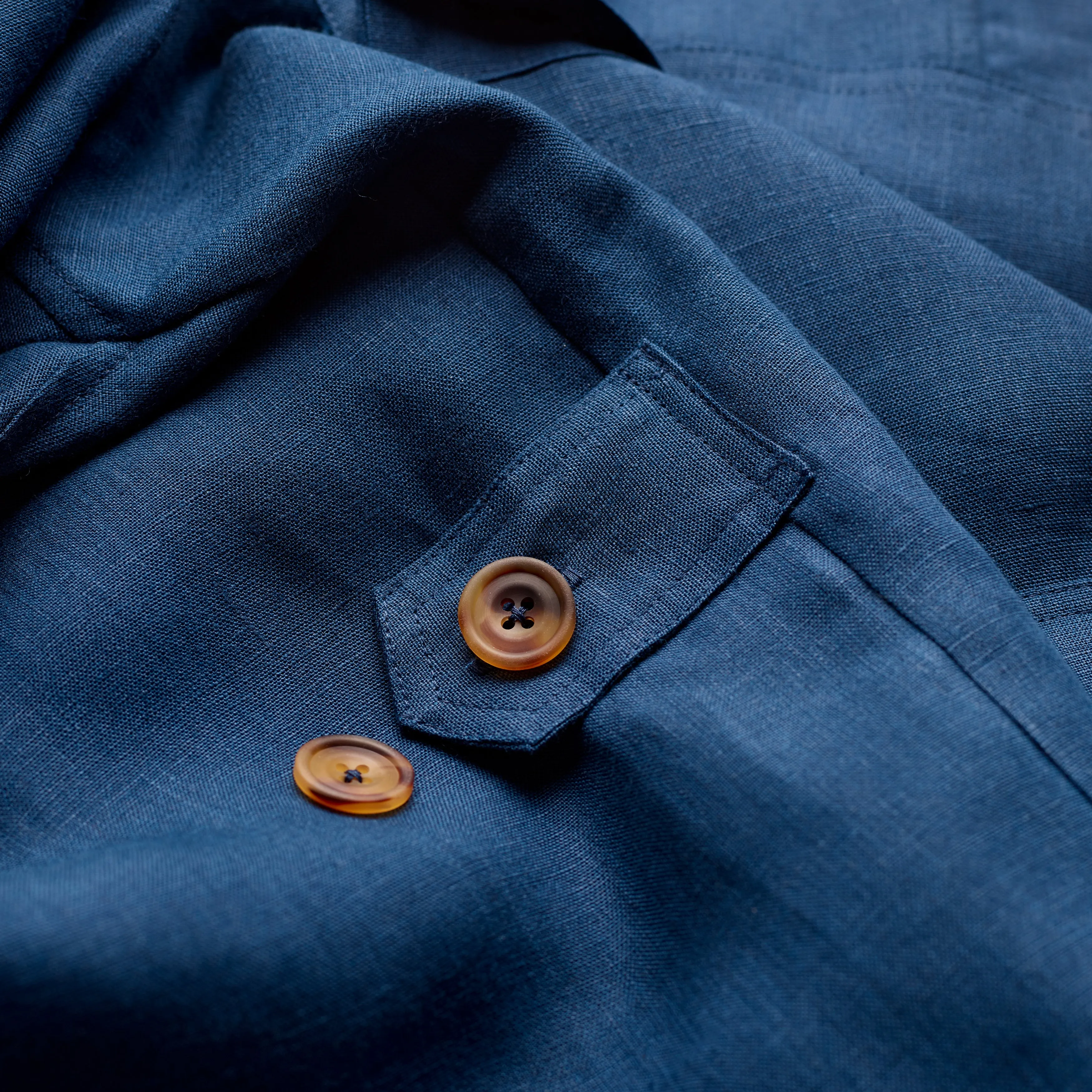 FK001-Fox Linen Blue Jacket