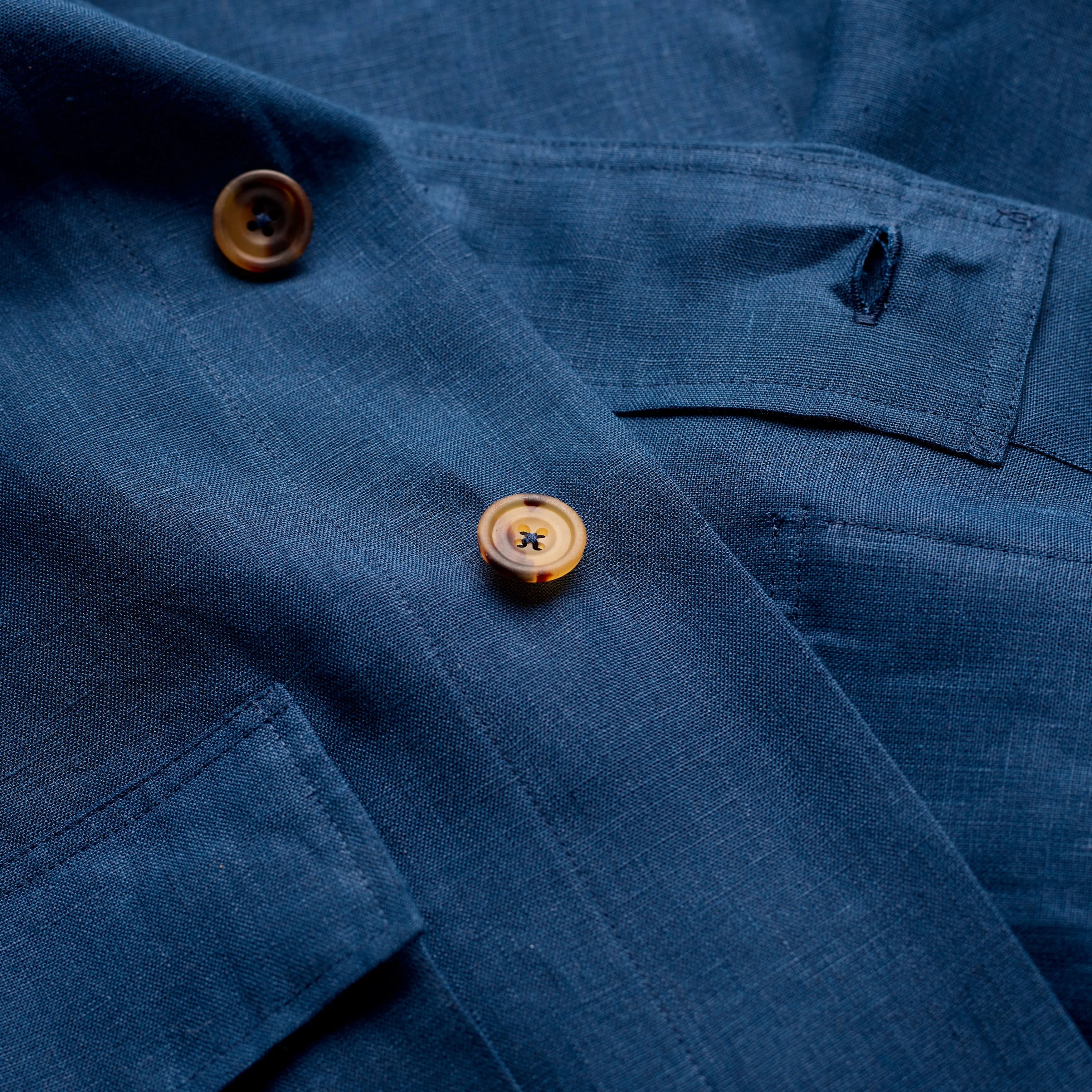 FK001-Fox Linen Blue Jacket