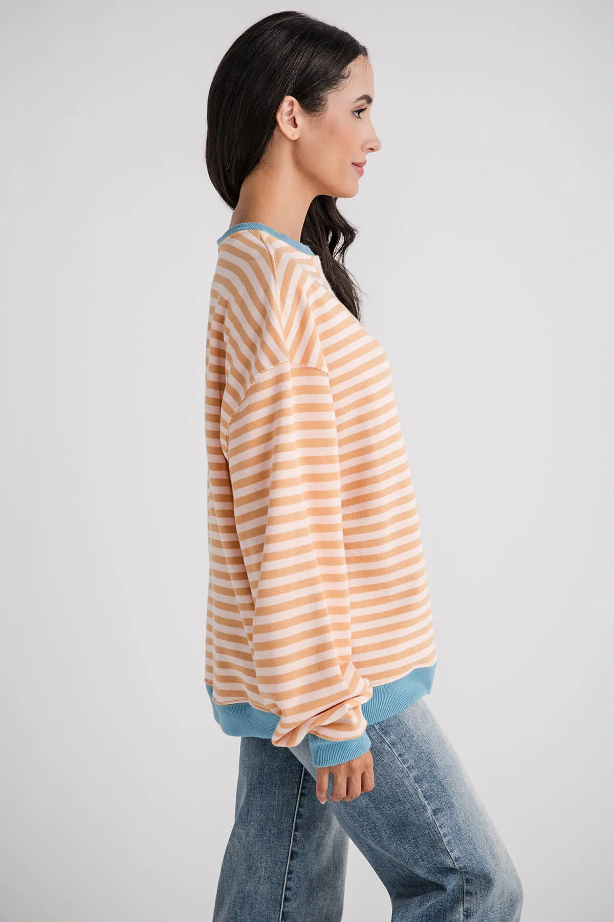 Free People Classic Striped Crewneck