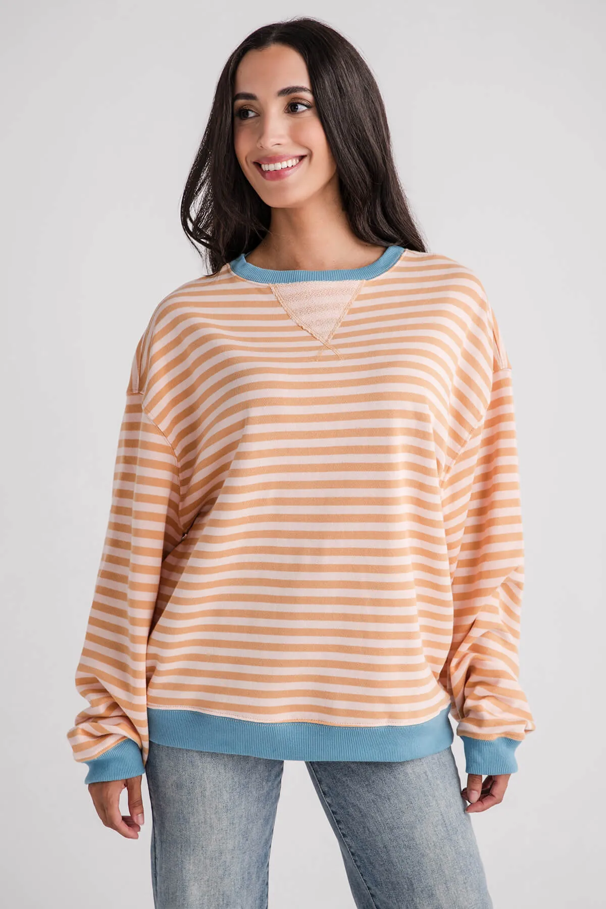 Free People Classic Striped Crewneck