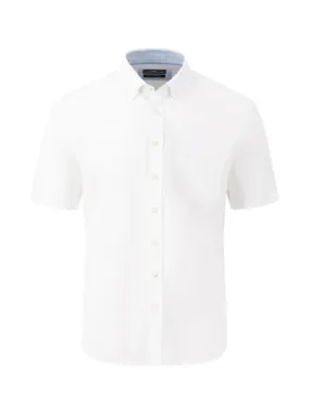 FYNCH HATTON Summer Slub Shirt/White - New SS24