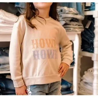 Girls Howdy Graphic Crewneck Sweatshirt