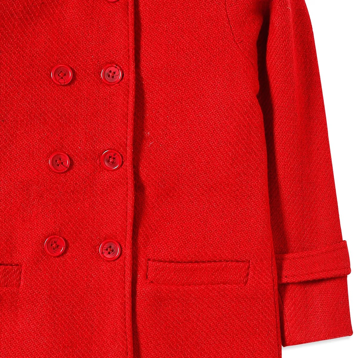 Girls Red Wool Blazer