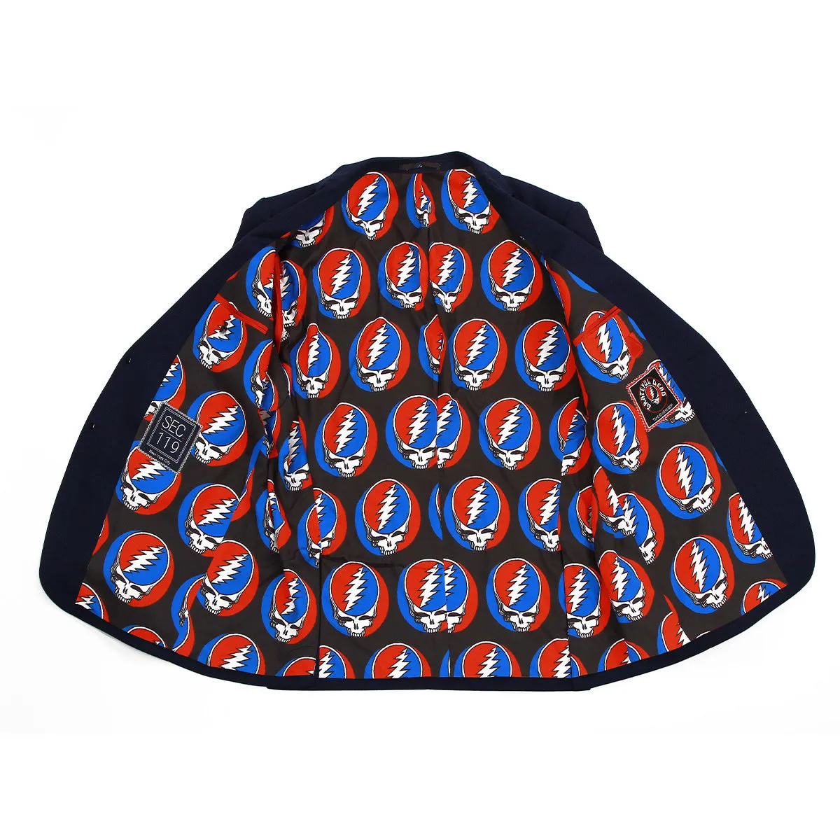 Grateful Dead Black Steal Your Face Lined Sport Coat