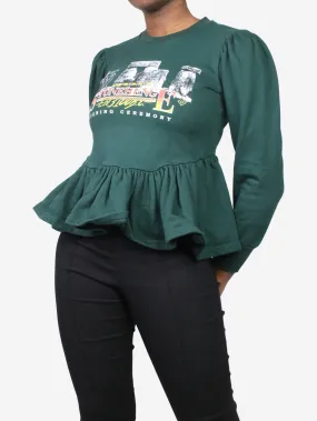 Green sweater - size UK 8