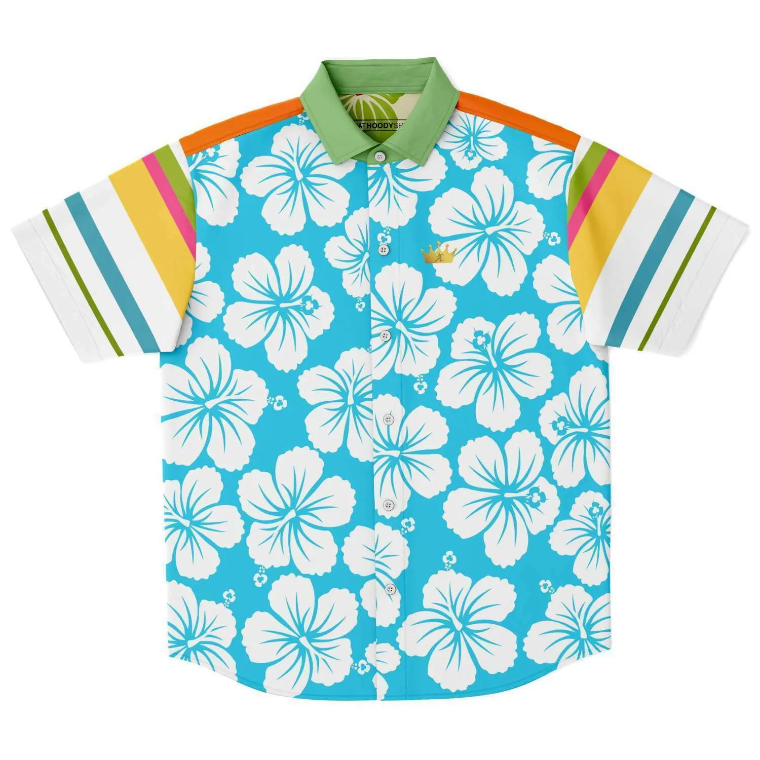 Hawaiian Tropic Short Sleeve Button Down Shirt