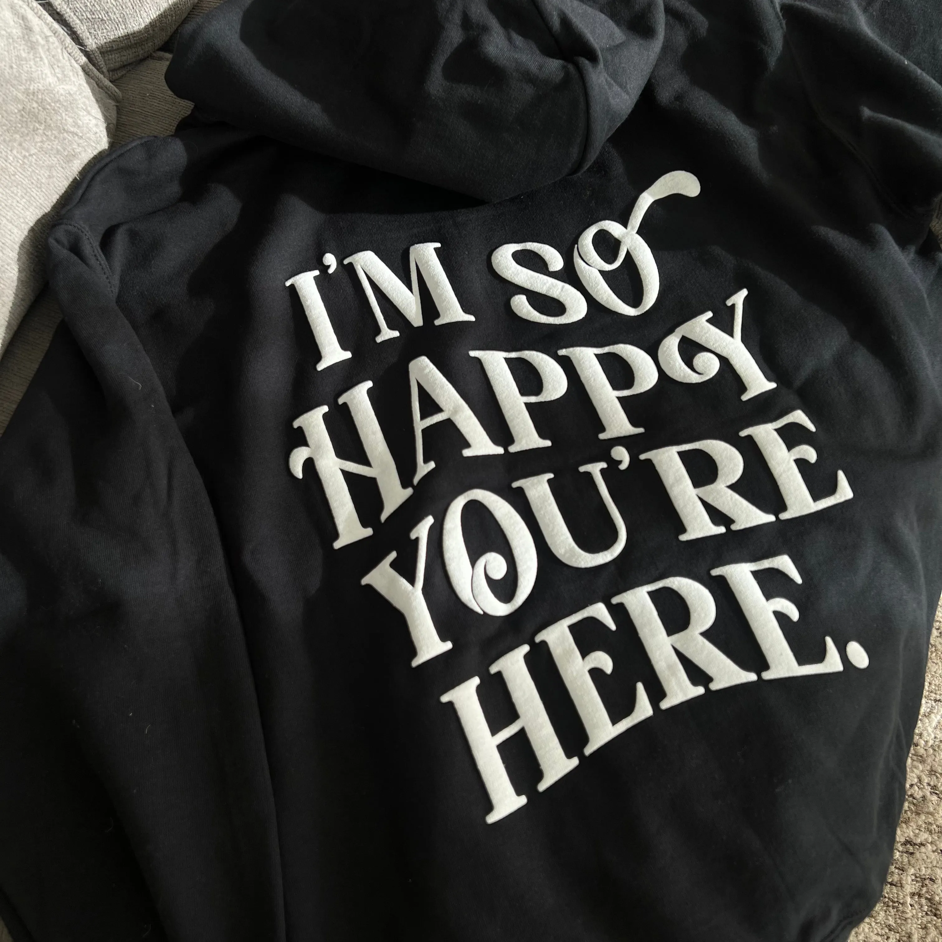 I’m So Happy You're Here Hoodie - Midnight