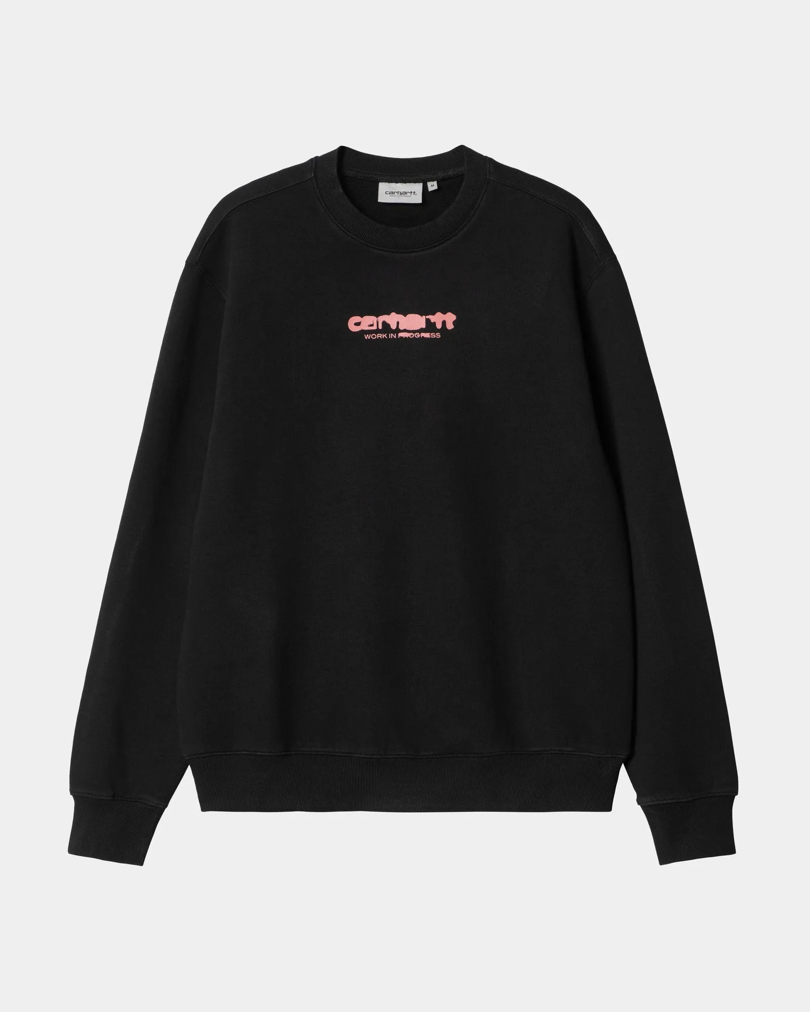 Ink Bleed Sweatshirt | Black / Pink (stone washed)