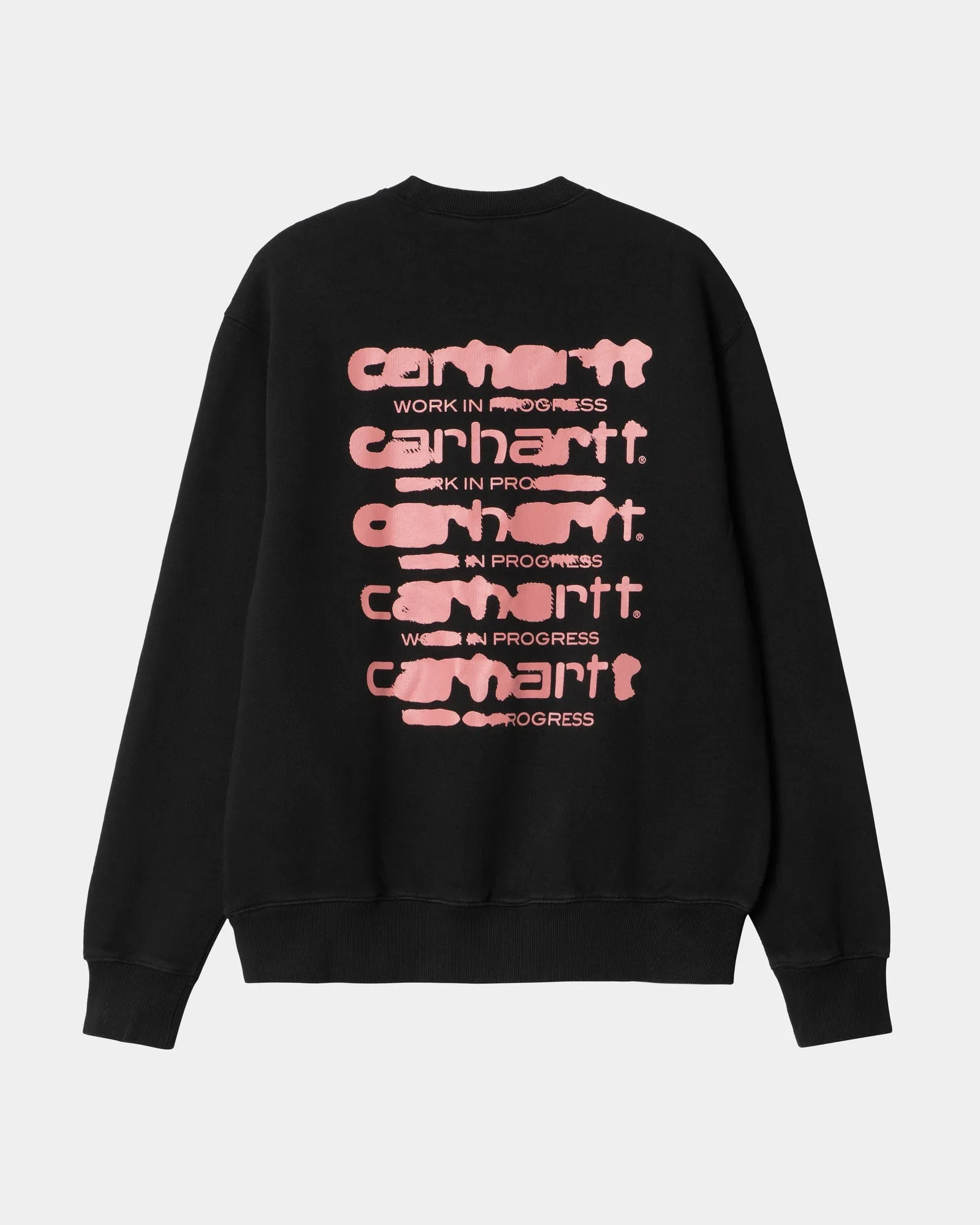 Ink Bleed Sweatshirt | Black / Pink (stone washed)