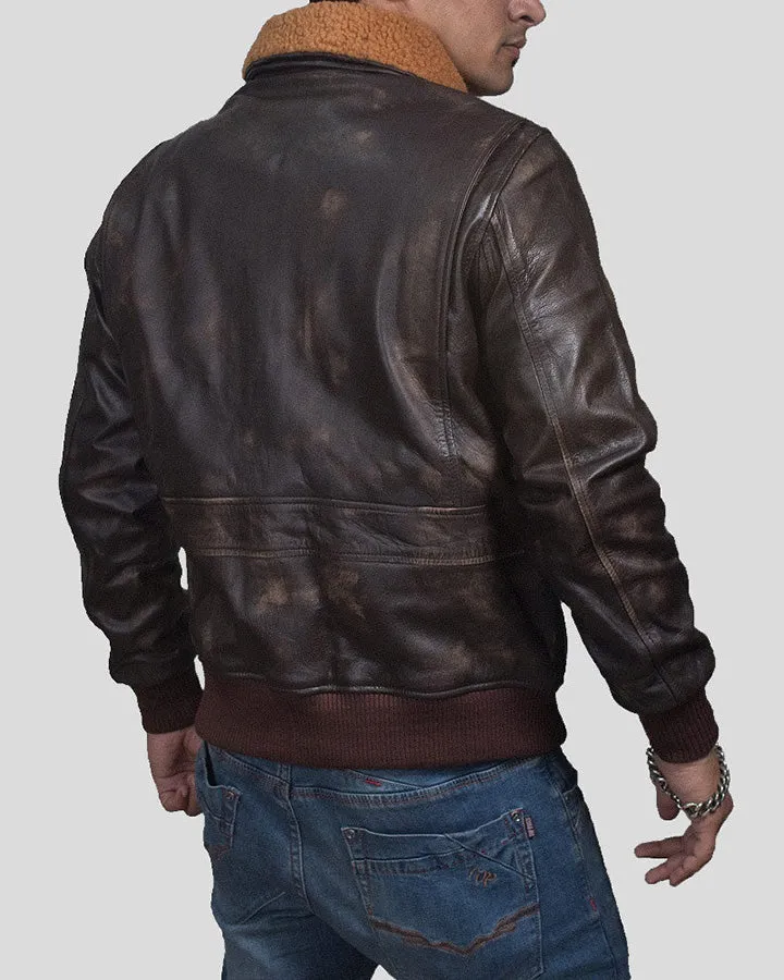 Kane Brown Bomber Sherling Leather Jacket