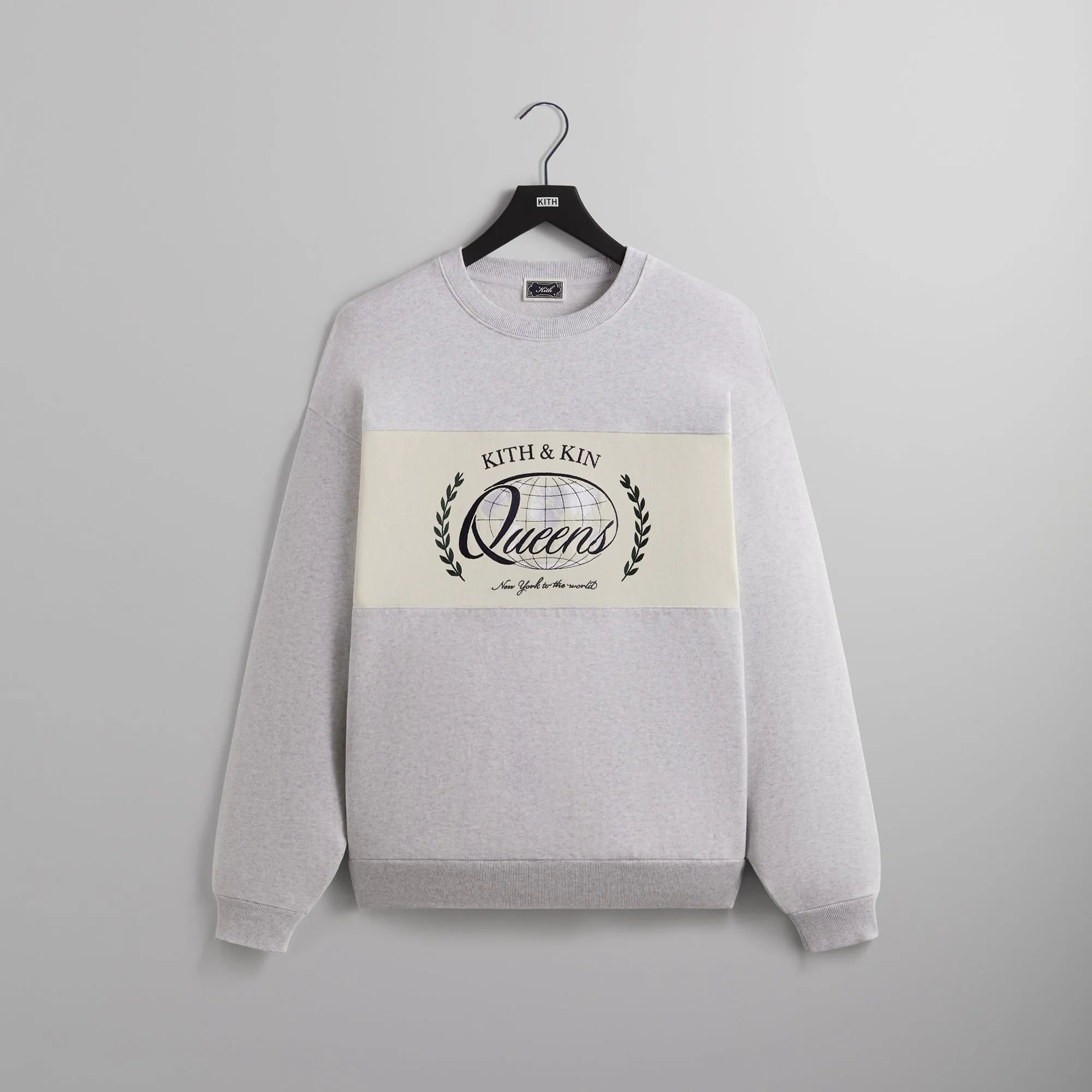 Kith Nelson Rugby Crewneck - Light Heather Grey