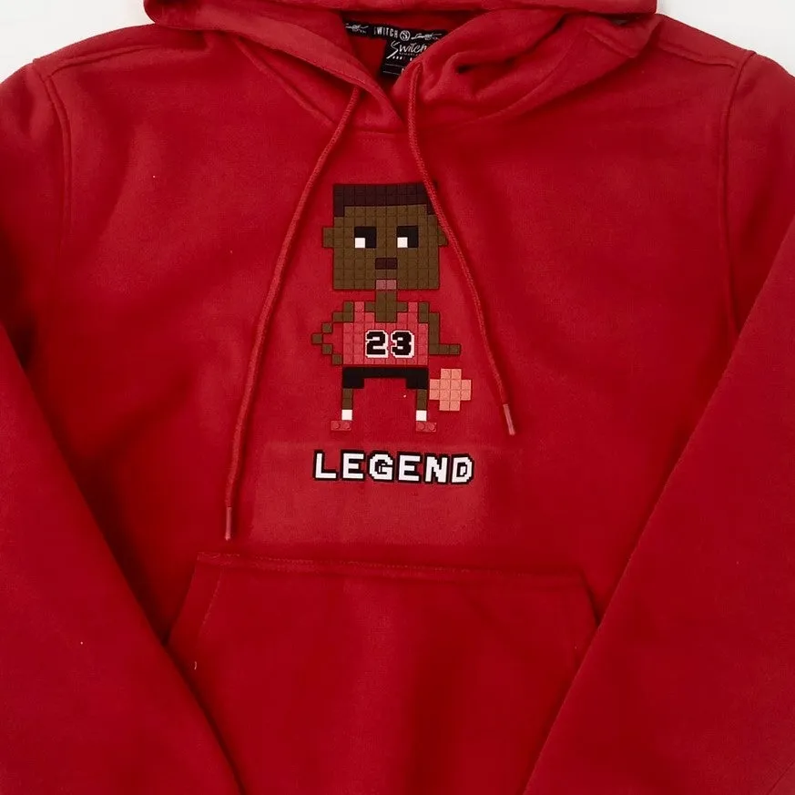 Legend Mens Graphic Pullover Hoody - Red