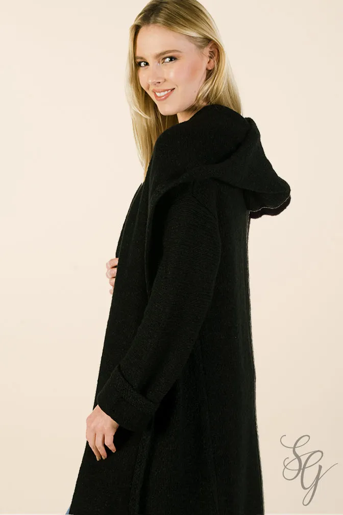 Long Black Sweater, Heavy weight and Snuggly warm