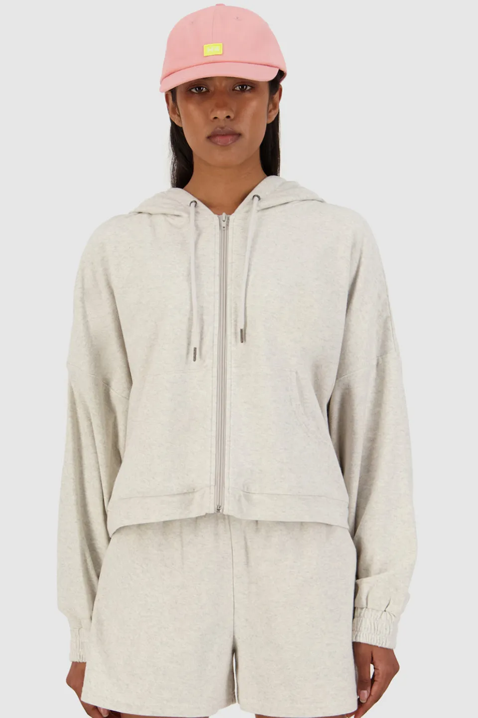 Looped Teyana Hooded Oat Marle Sweater