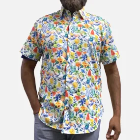 Luchiano Visconti Mens Summer Sports Shirt with Fruit Print Design