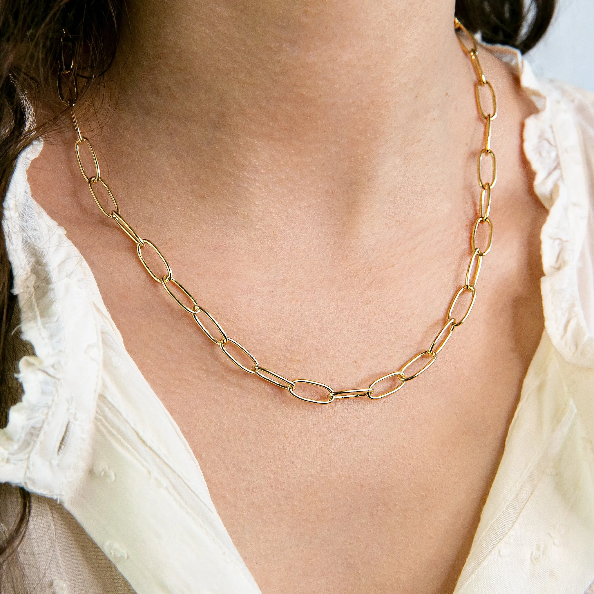 Majorca Oval Chain Link Necklace